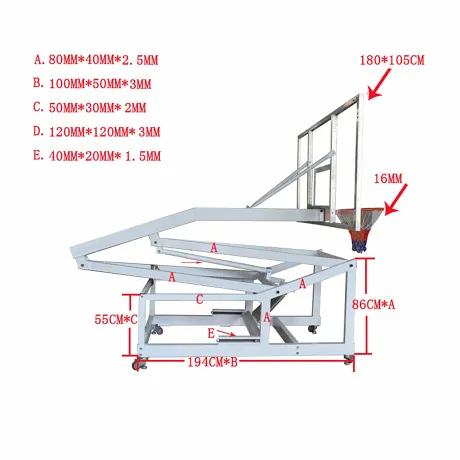 Мобильная баскетбольная стойка клубного уровня STAND72G - Фото 7