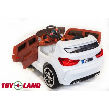 Электромобиль ToyLand BMW X5 белый - Фото 6