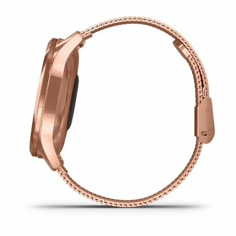 Смарт-часы Garmin VIVOMOVE LUXE розовое золото PVD 18K с ремешком "миланская петля" - Фото 7